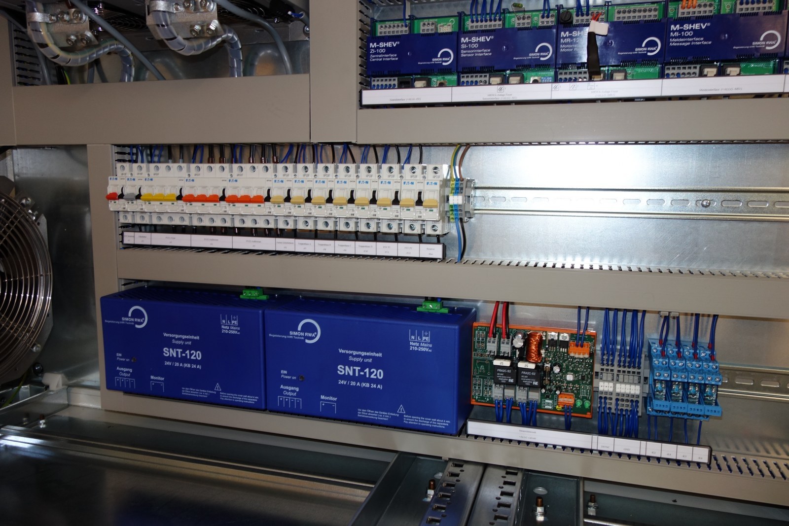 Front view modular control panel M-SHEV
